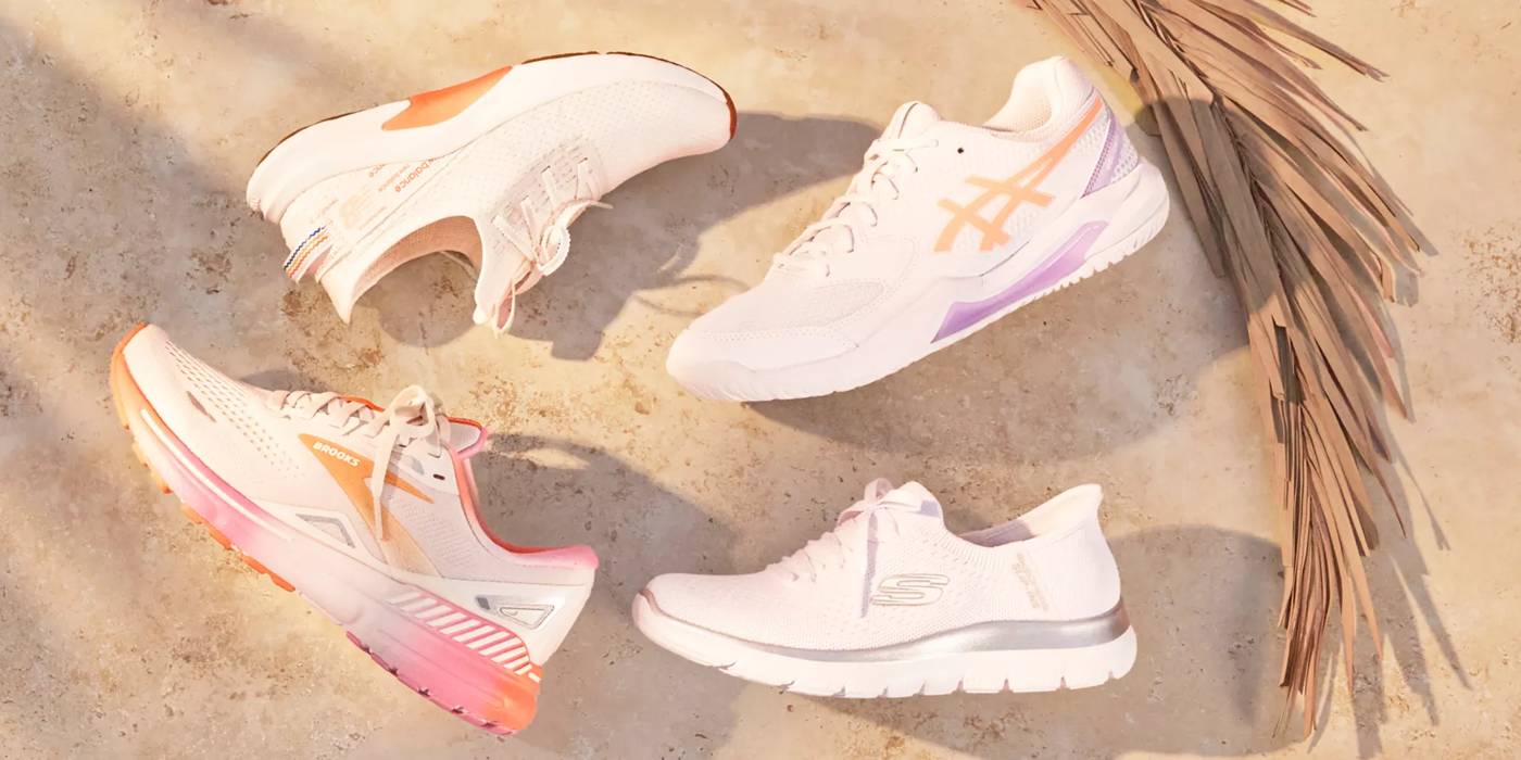 Various women's tennis shoes and sneakers