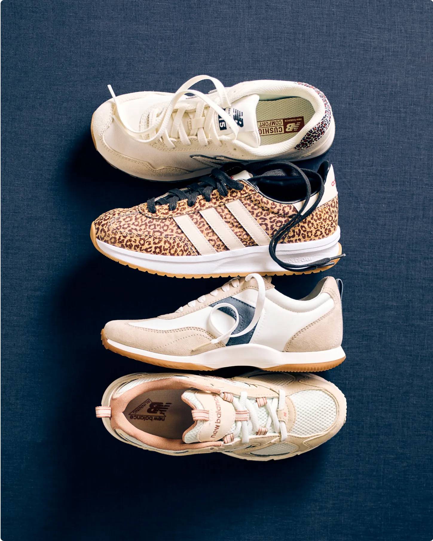Featuring an assortment of fashion sneakers.