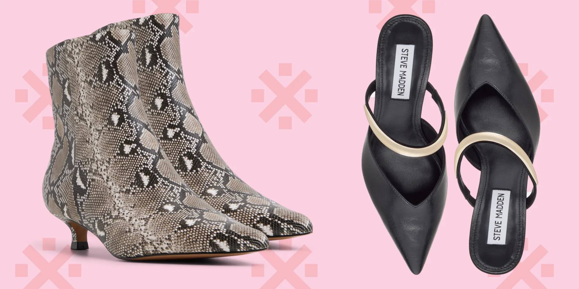 An assortment of holiday themed shoes.