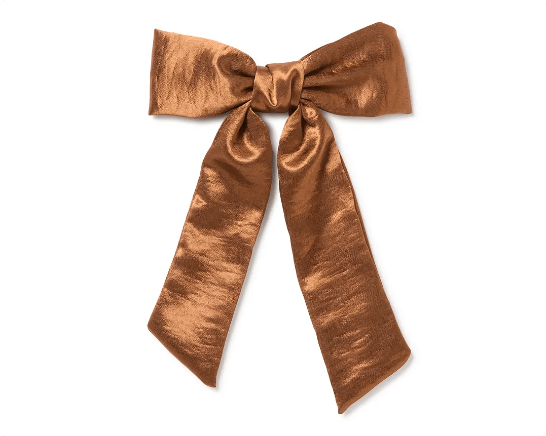 Kelly & Katie Caramel Satin Hair Bow 605961.