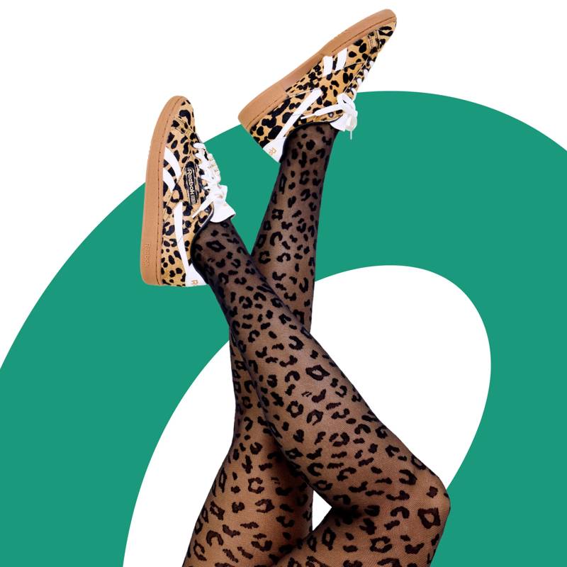 Reebok Club C Grounds UK Sneaker for women in cheetah print.