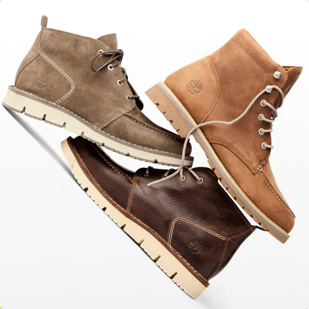 Featuring an assortment of men's boots