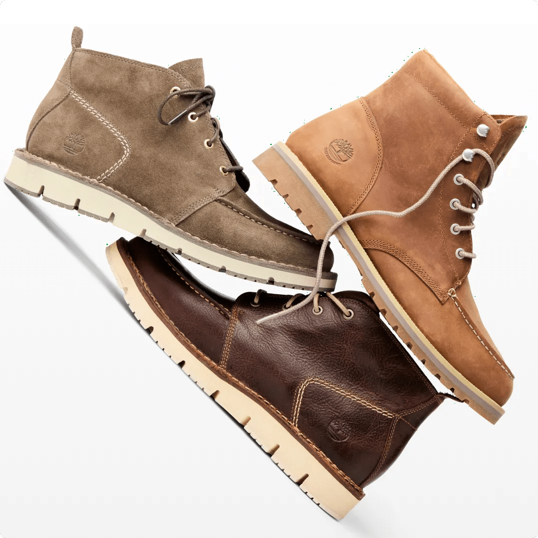 Featuring an assortment of men's boots