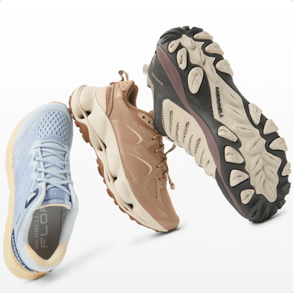 Featuring an assortment of hiking and walking shoes