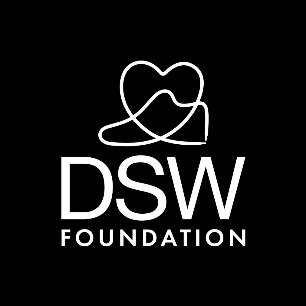 Featuring a black background speaking to DSW Foundation.