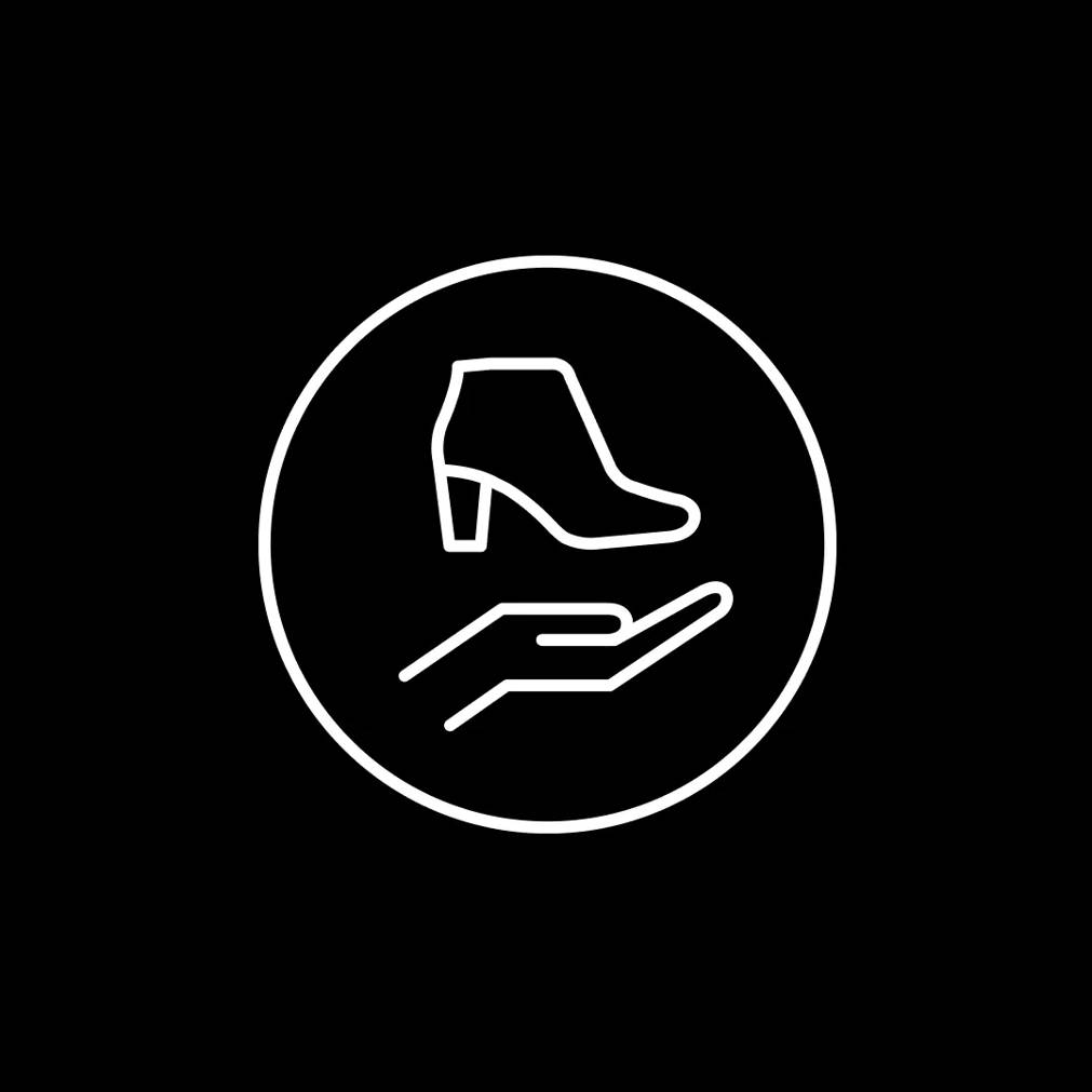 Featuring a black background speaking to shoe donation with Soles4Souls.