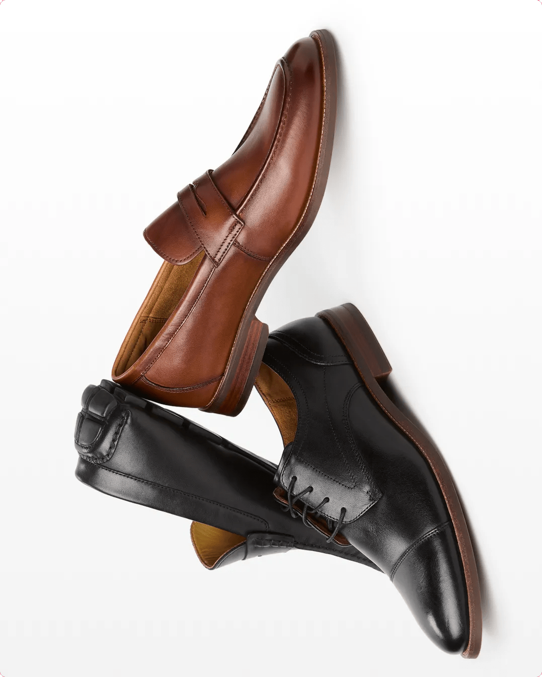 Featuring an few pairs of men's dress shoes.