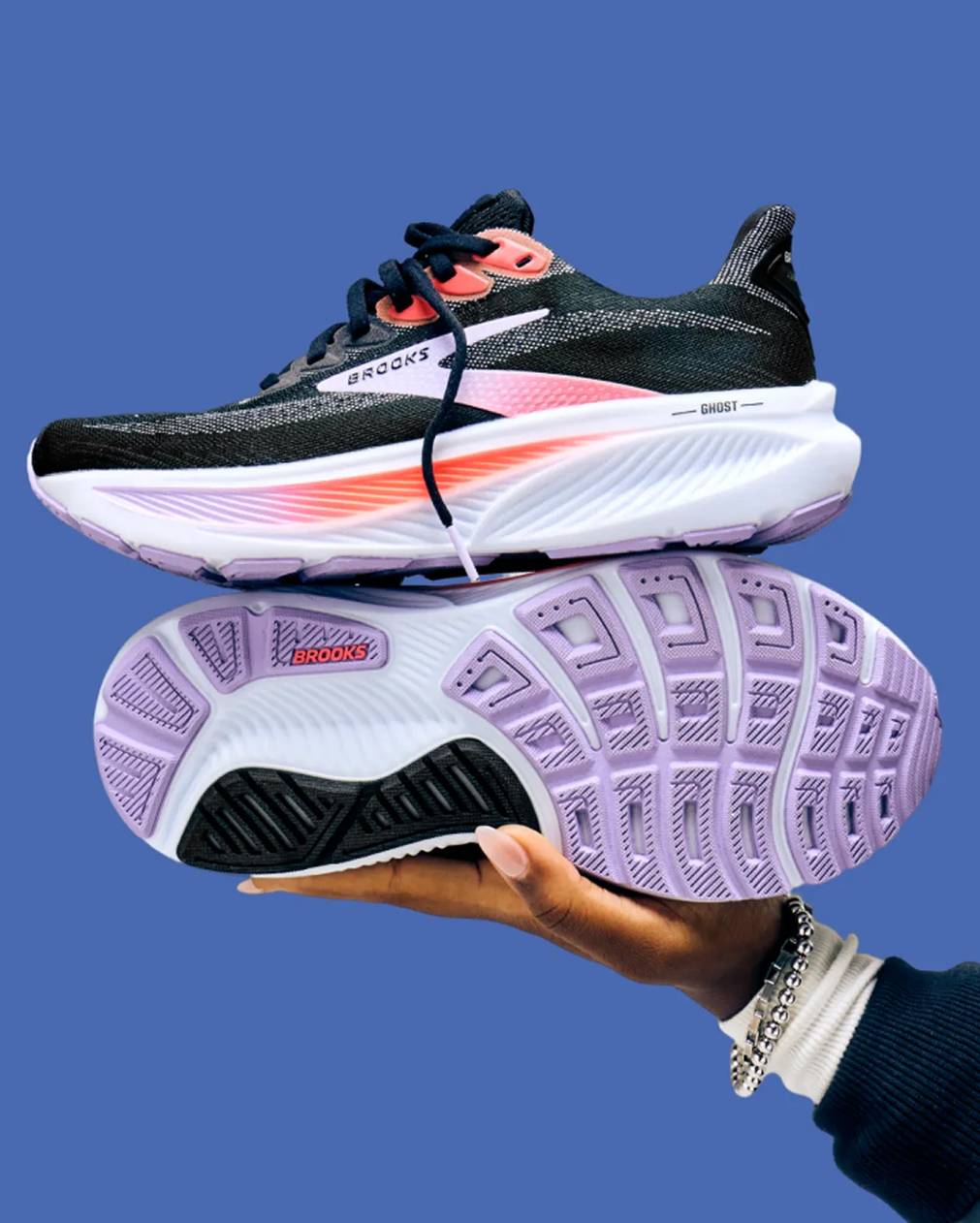 Featuring a model in tall boots.