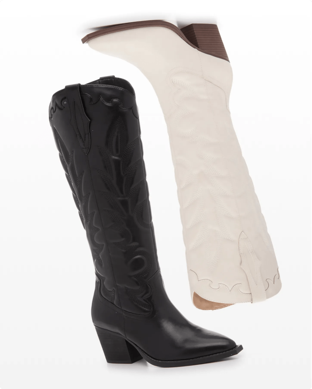 Featuring 2 knee high boot styles.