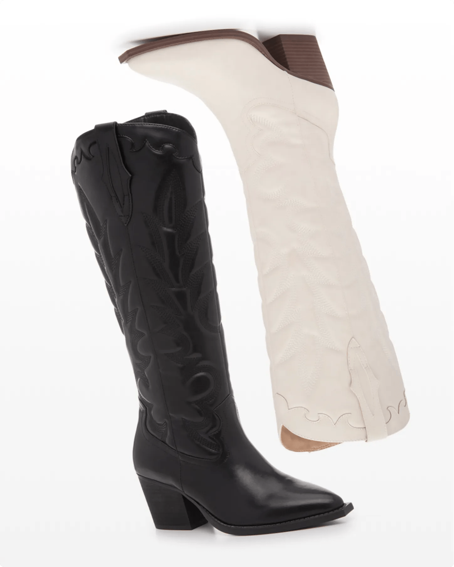 Featuring 2 knee high boot styles.