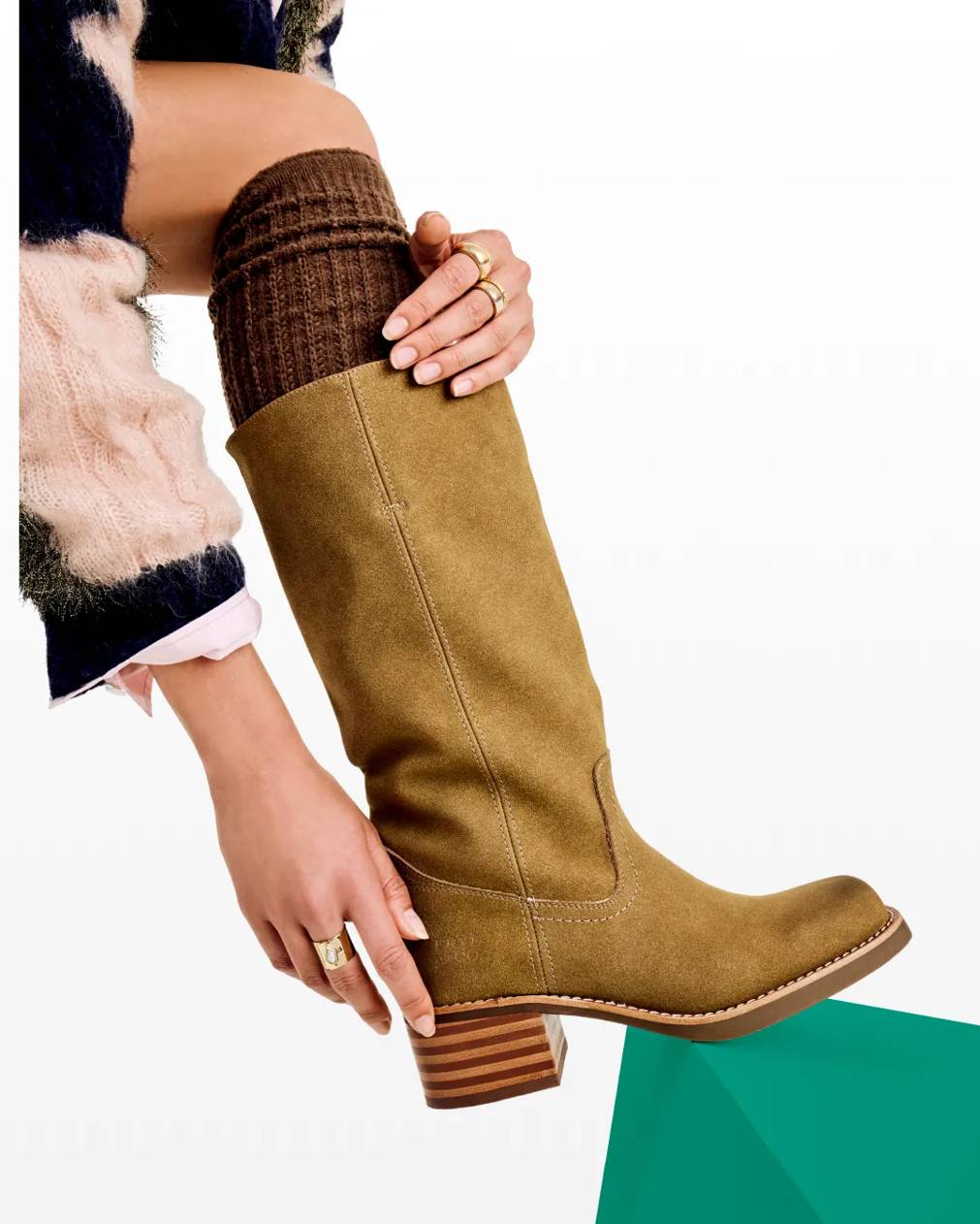 Featuring a yellow Frye & Co. boot