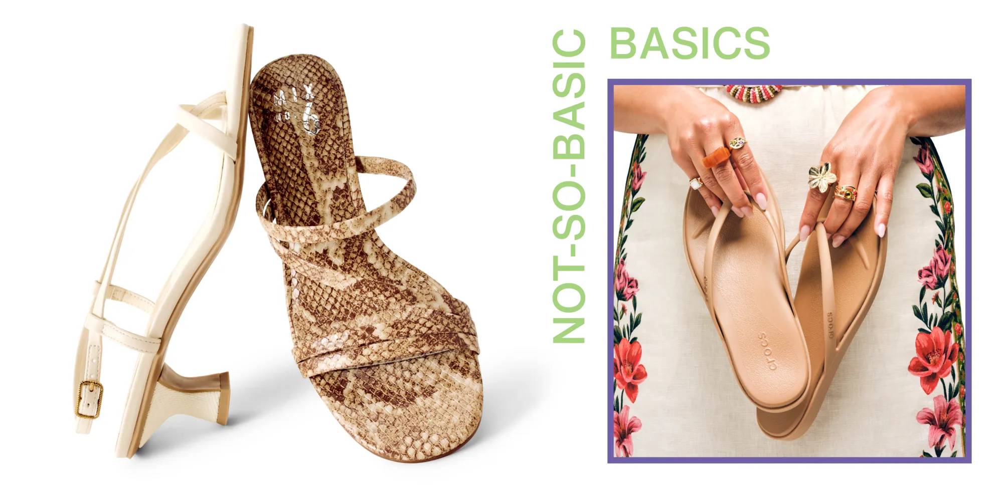 Featuring a kitten heel & simple sandals