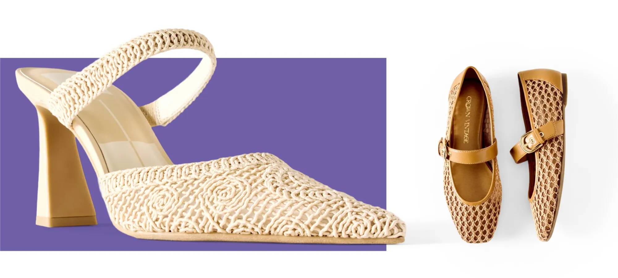 Featuring natural detailed flats & heels