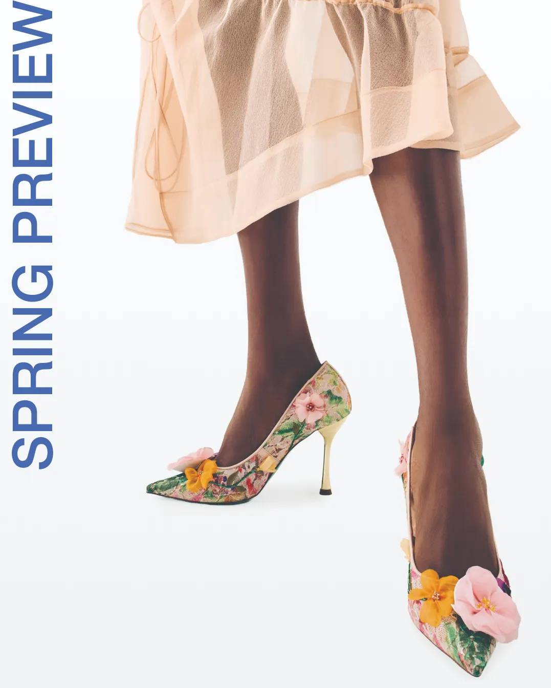 Featuring a pair of spring themed heels.