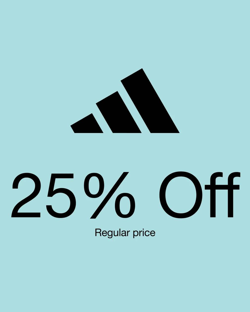 25% off select adidas styles