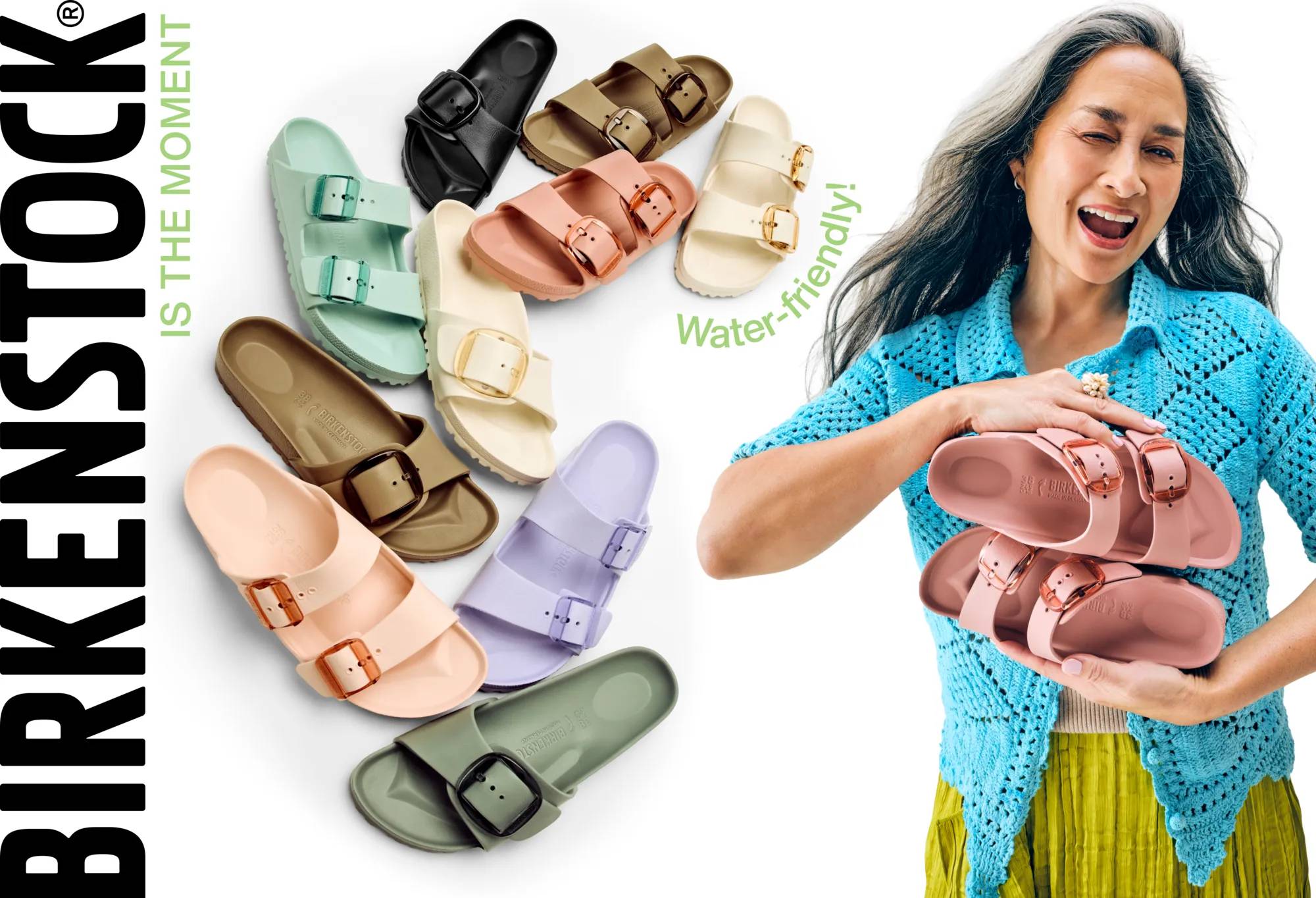 Featuring a variety of colored birkenstocks.