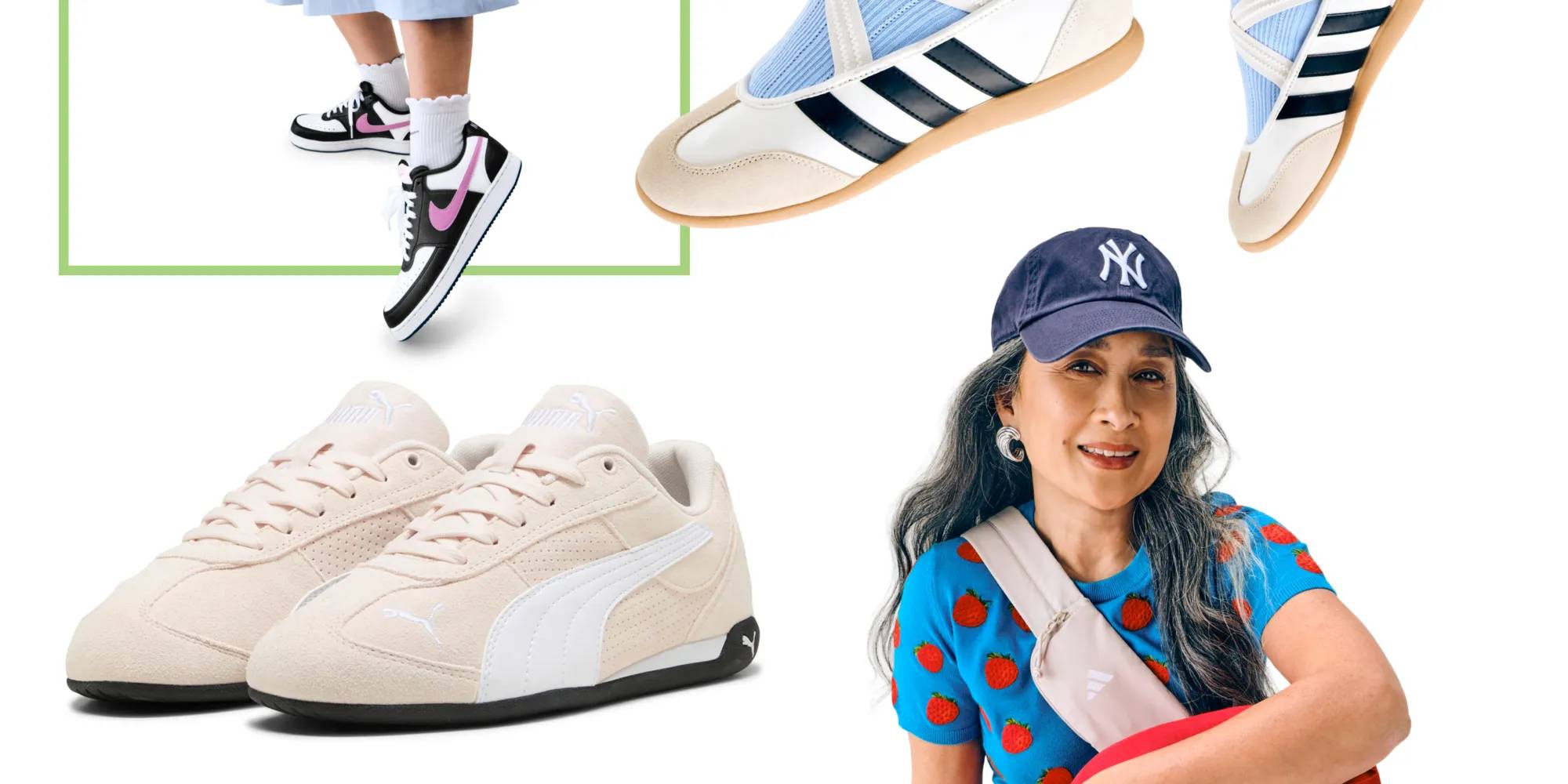 Featuring a variety of court sneakers.