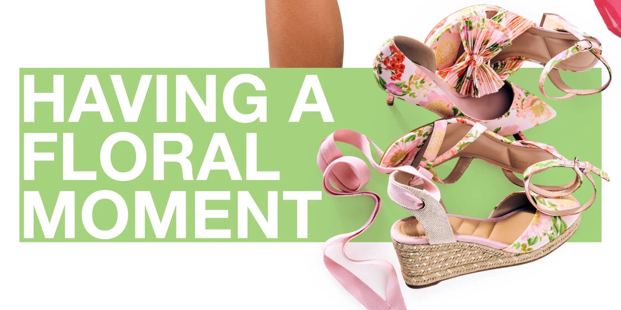 Featuring a variety of floral printed sandals.