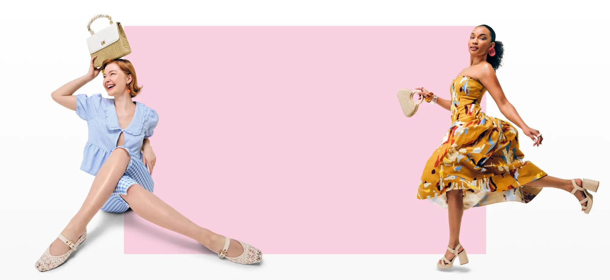 Featuring two modes wearing natural style sandals and mary janes.