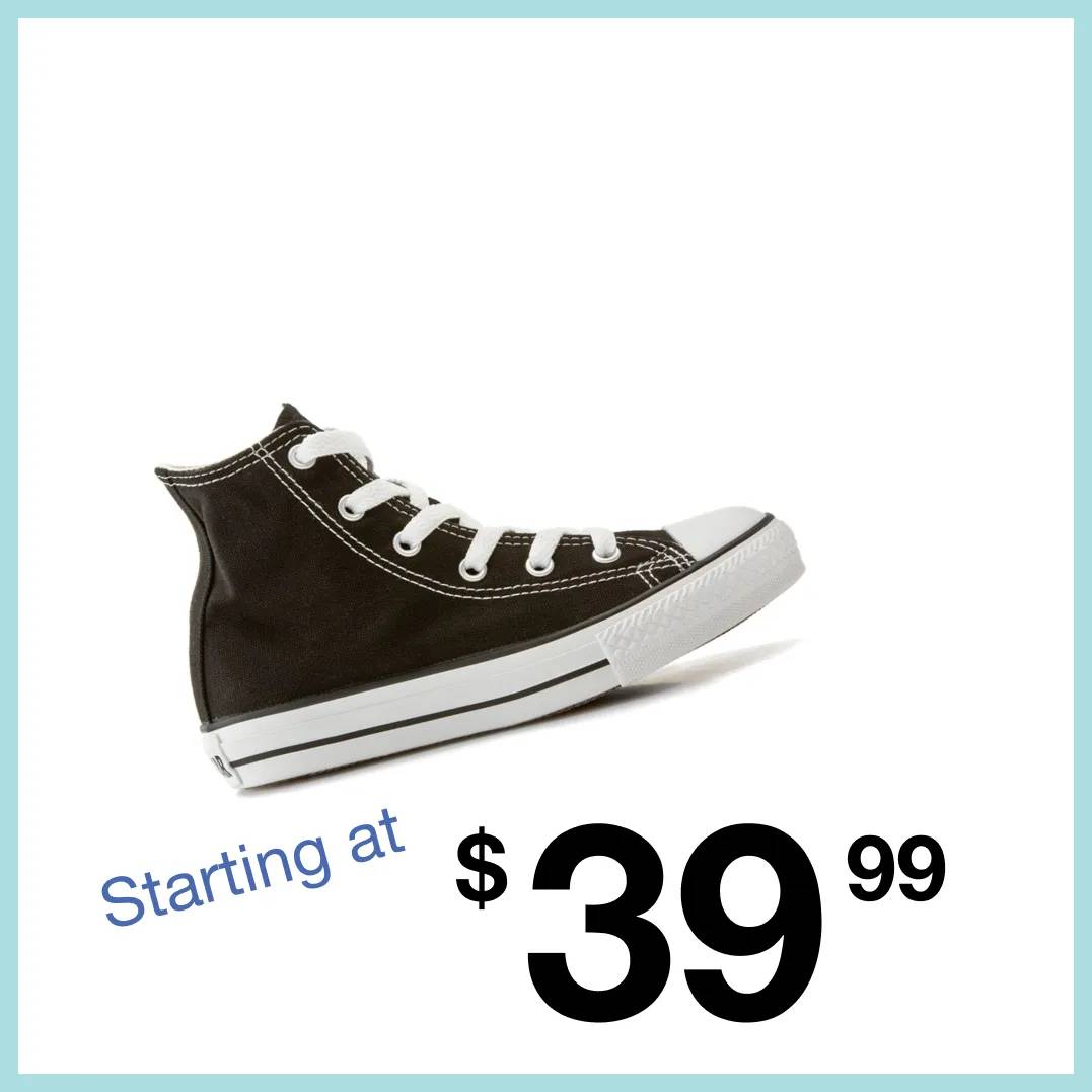 Featuring a kids' high-top sneaker.