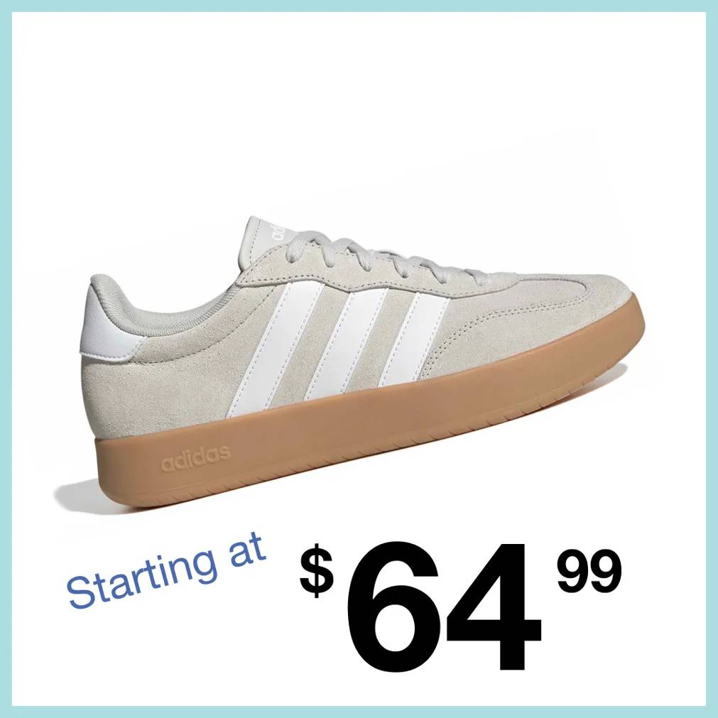 Featuring a men's adidas sneaker.