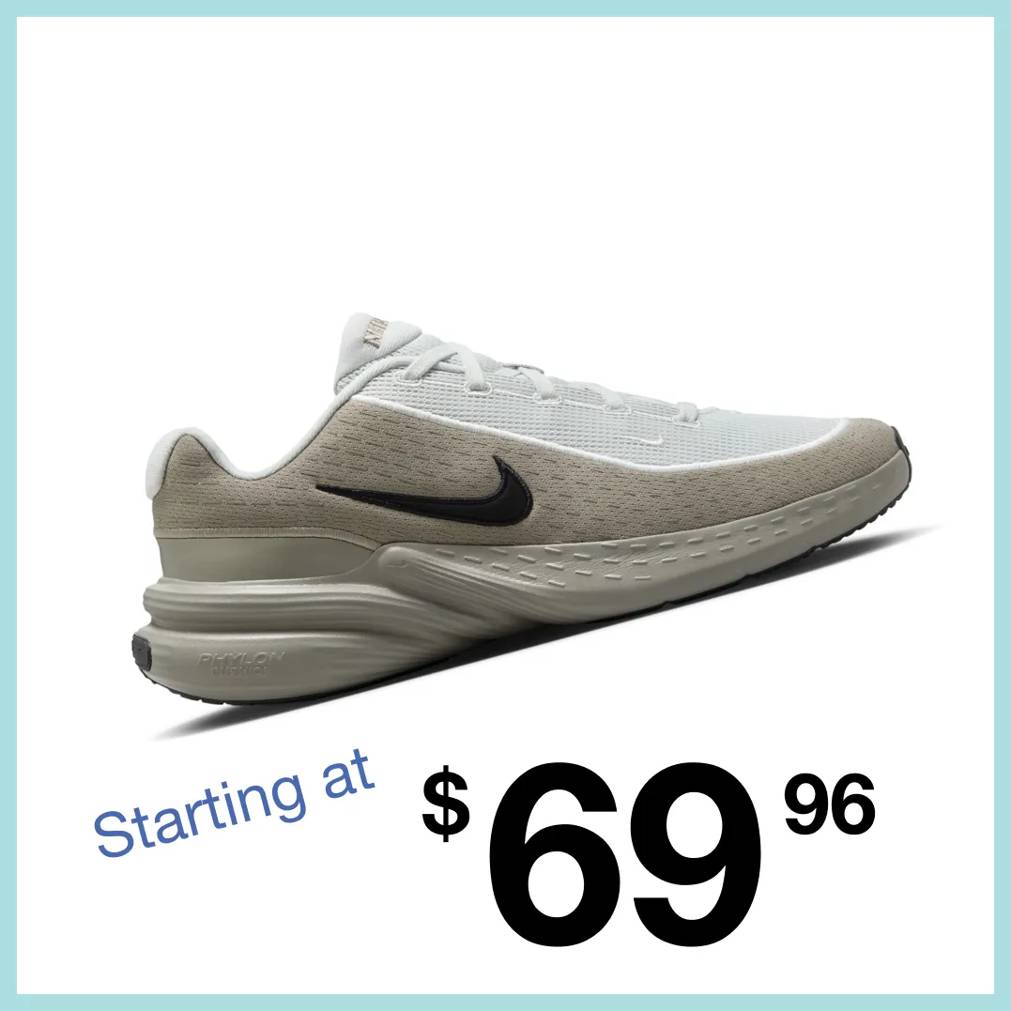Featuring a men's Nike sneaker.