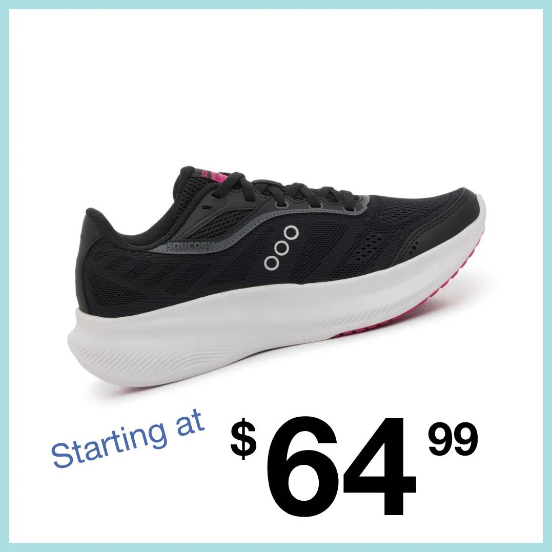 Featuring a women's black sneaker.