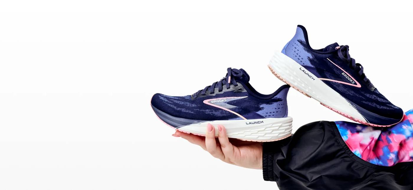 Featuring a pair of Brooks sneakers.