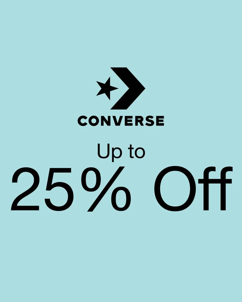 Up to 25% off Converse