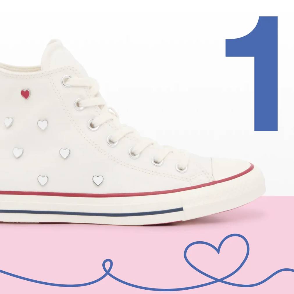 Women’s Converse Chuck Taylor All Star White Hearts High-Top Sneaker