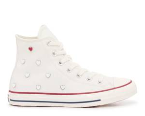 Show More Converse Chuck Taylor All Star White Hearts High-Top Sneaker - Women's 607067