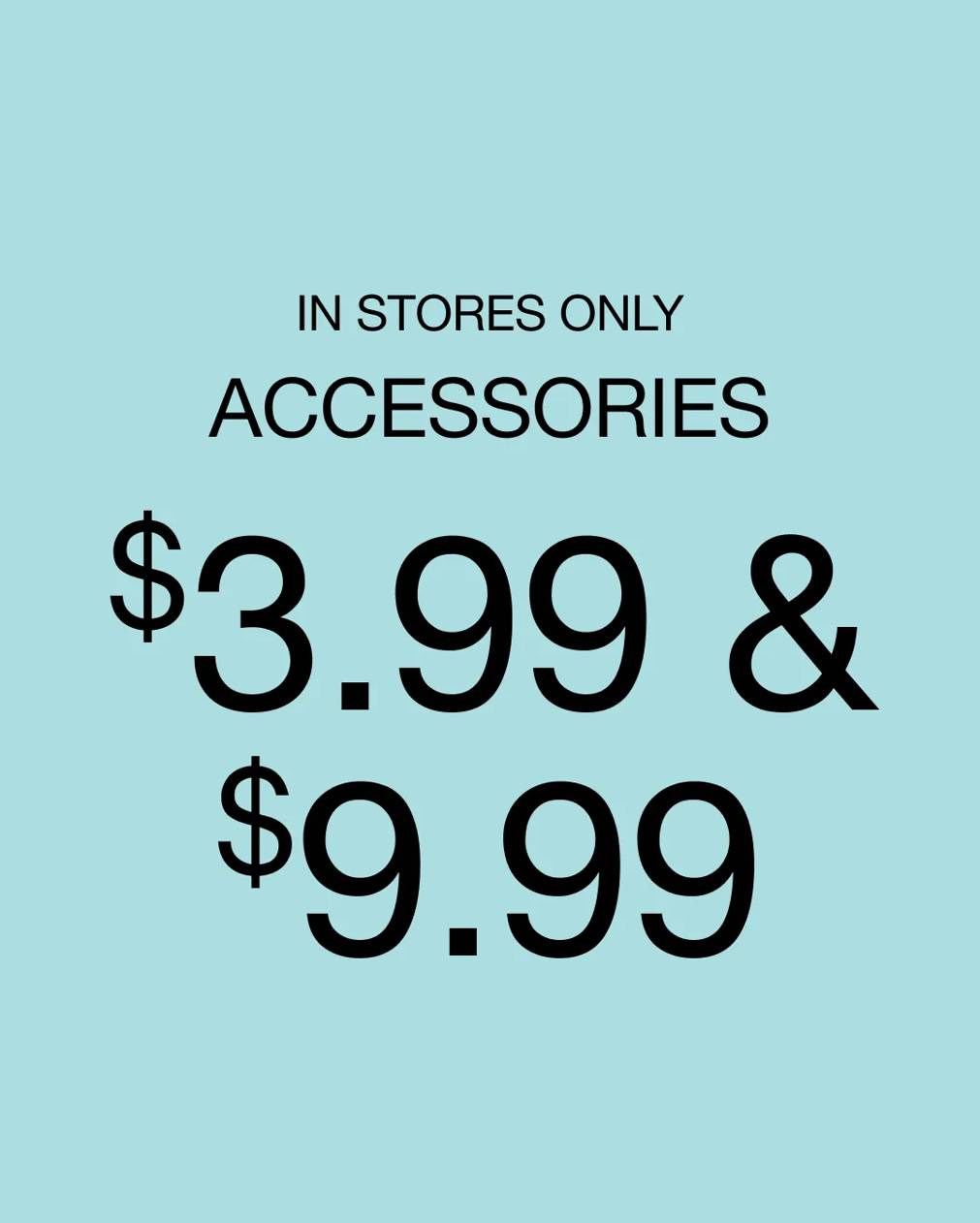 Select accessories on sale