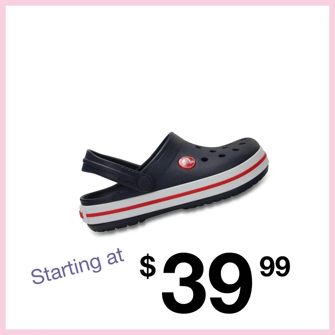 Featuring a kids' clog.