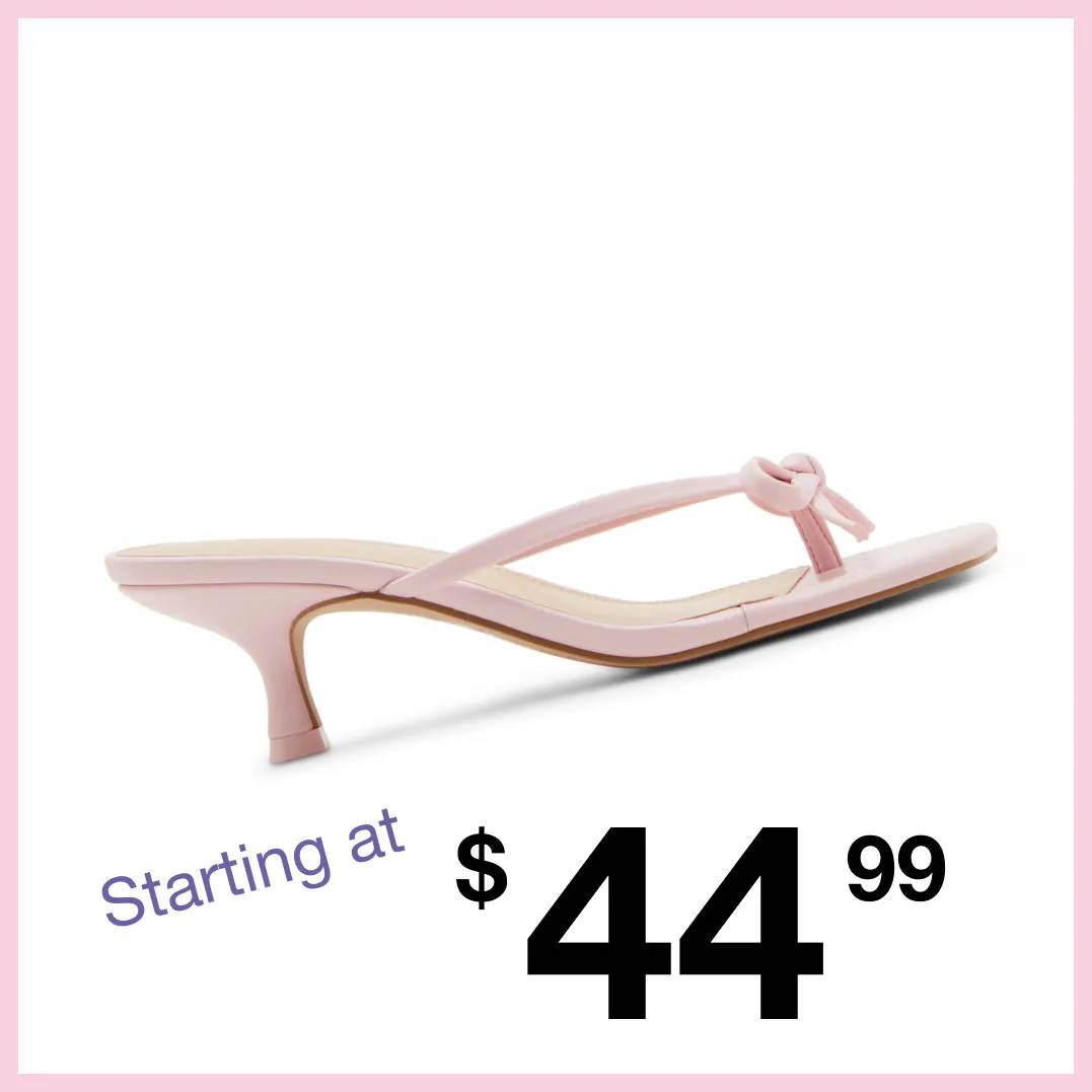 Featuring a women's pink heel.