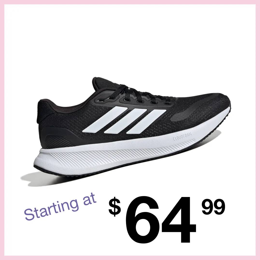 Featuring a women's black sneaker from adidas.