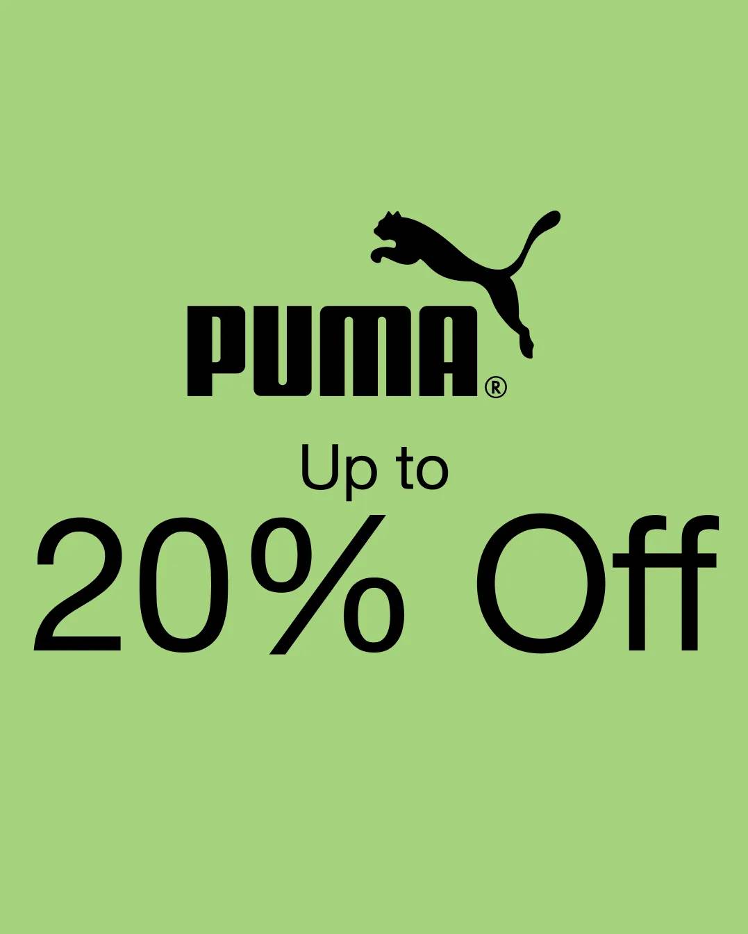 Up to 20% off PUMA