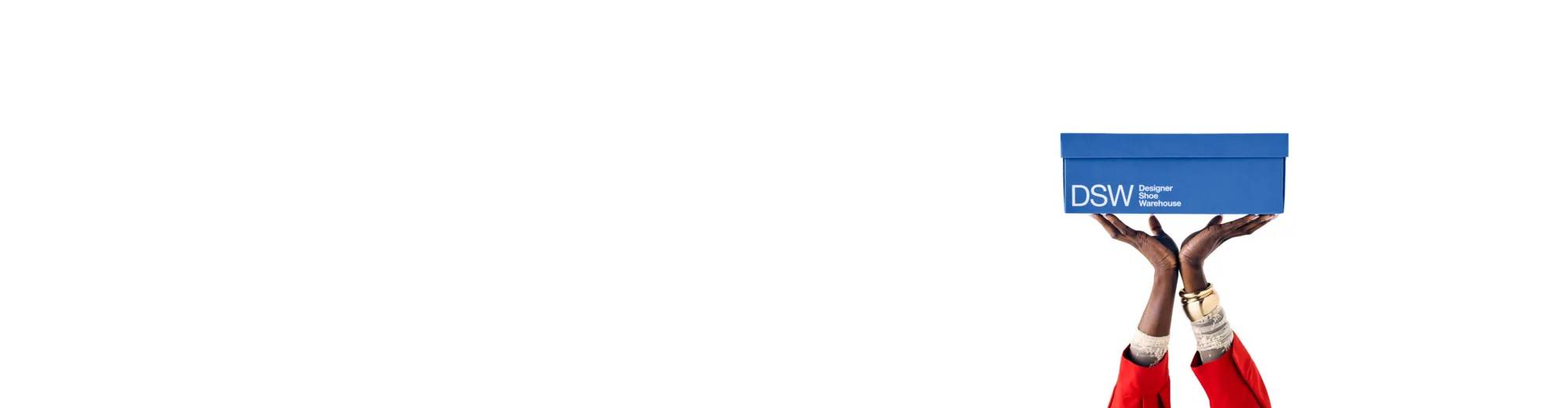 Featuring a shoe box from DSW Designer Shoe Warehouse.