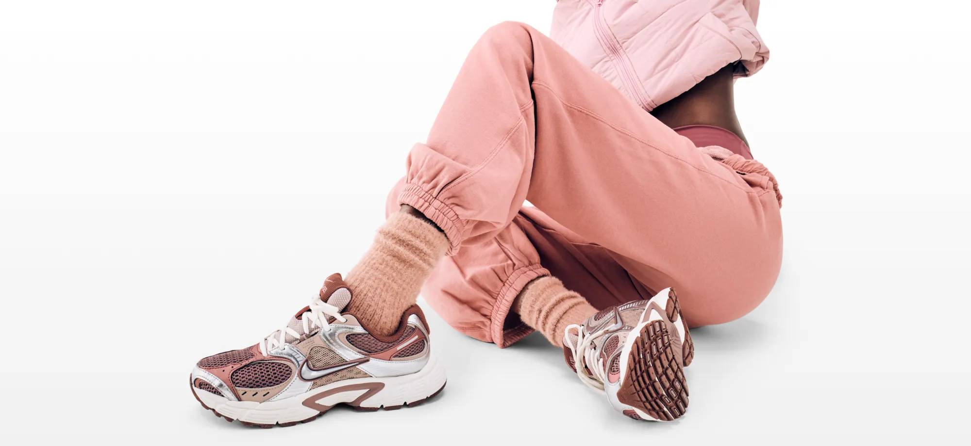 An assortment of running shoes displayed