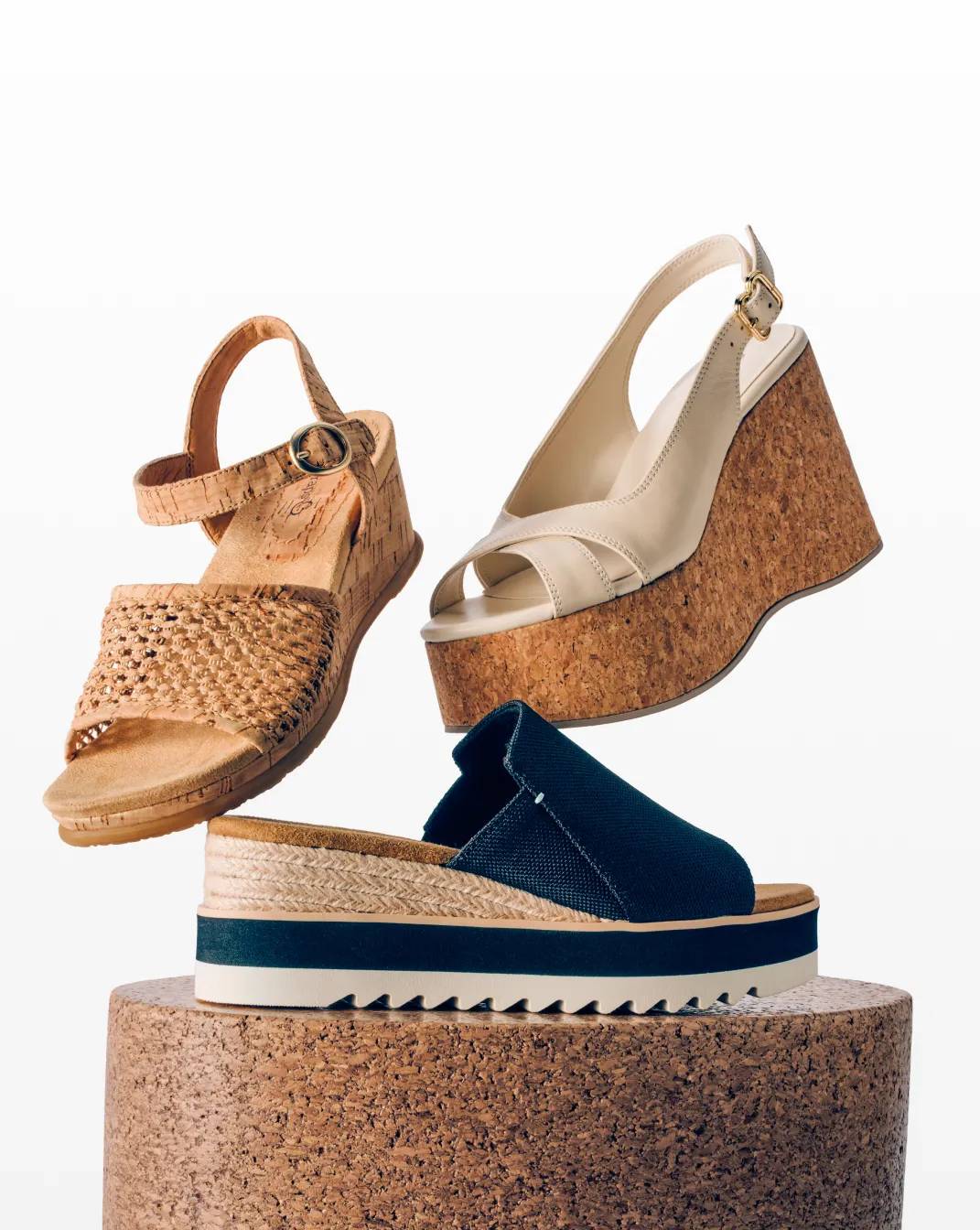 Featuring a variety of wedge sandals.