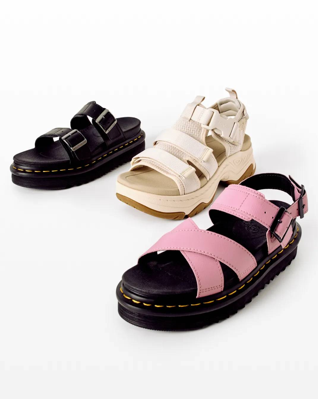 Featuring a variety of platform sandals.