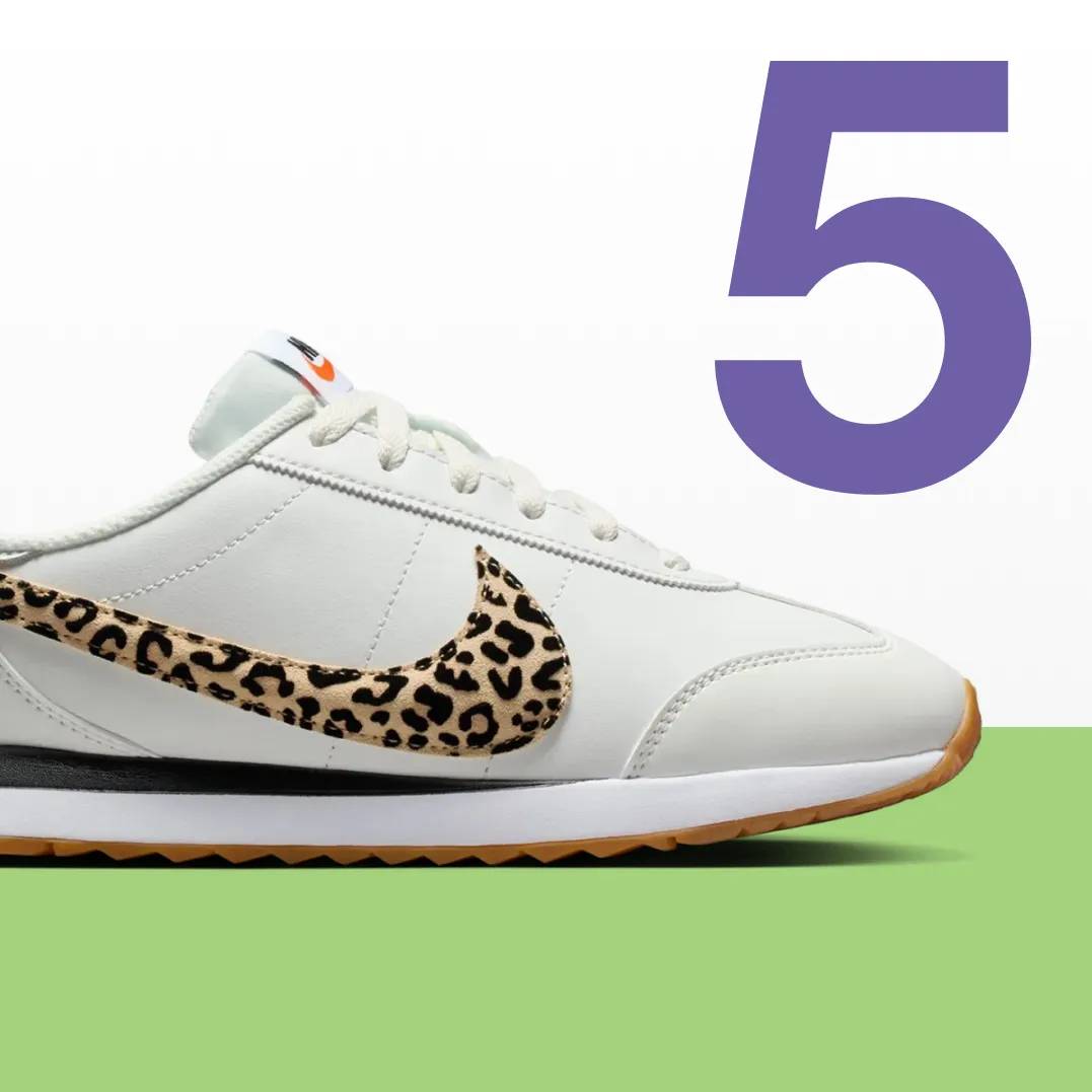 Featuring an animal print Nike sneaker.