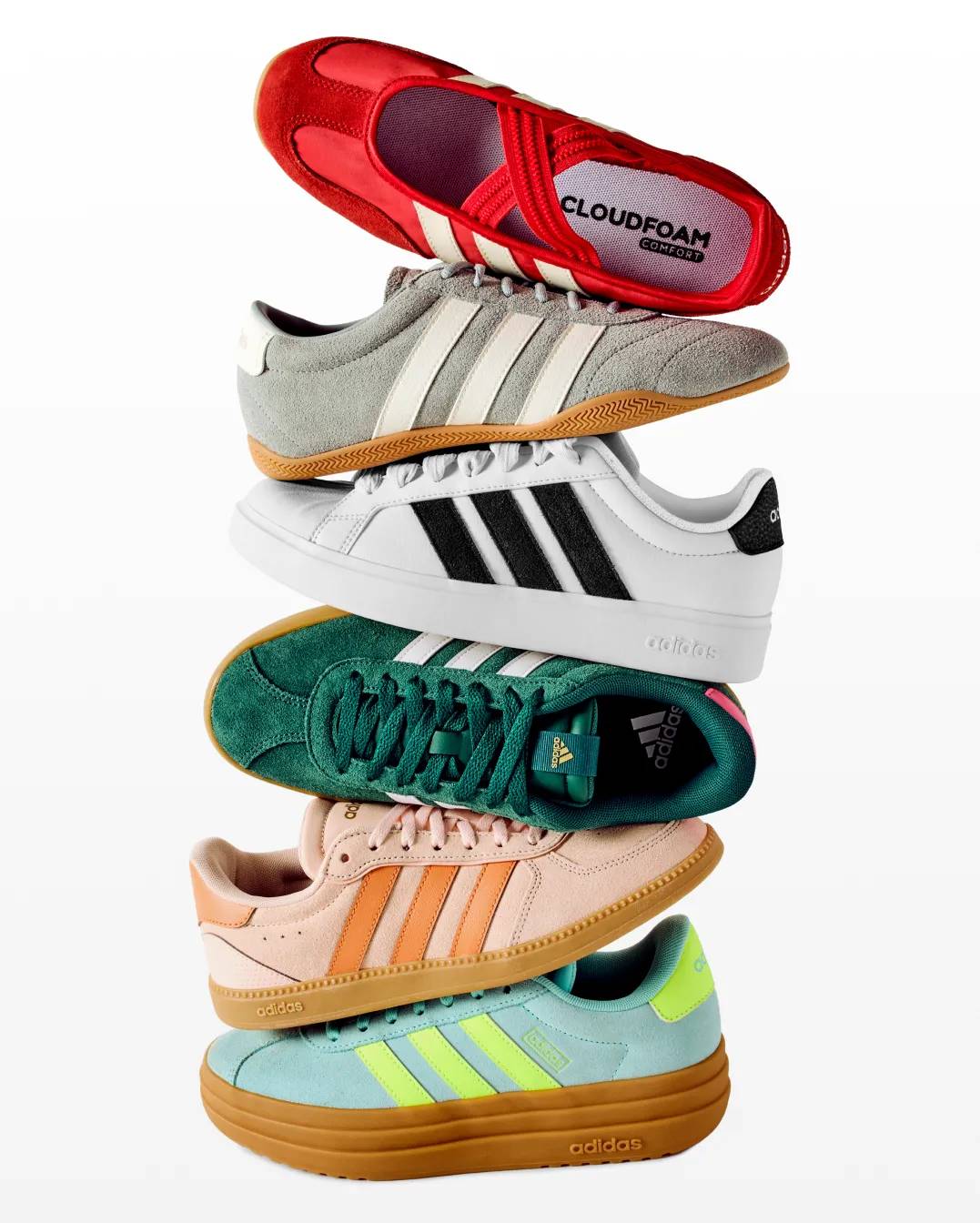 Featuring an assortment of court sneakers for spring.