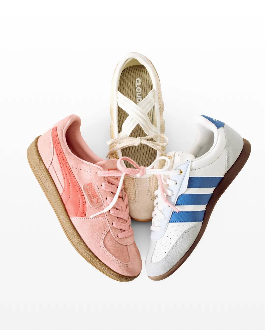 Featuring an assortment of low-profile court sneakers for spring.
