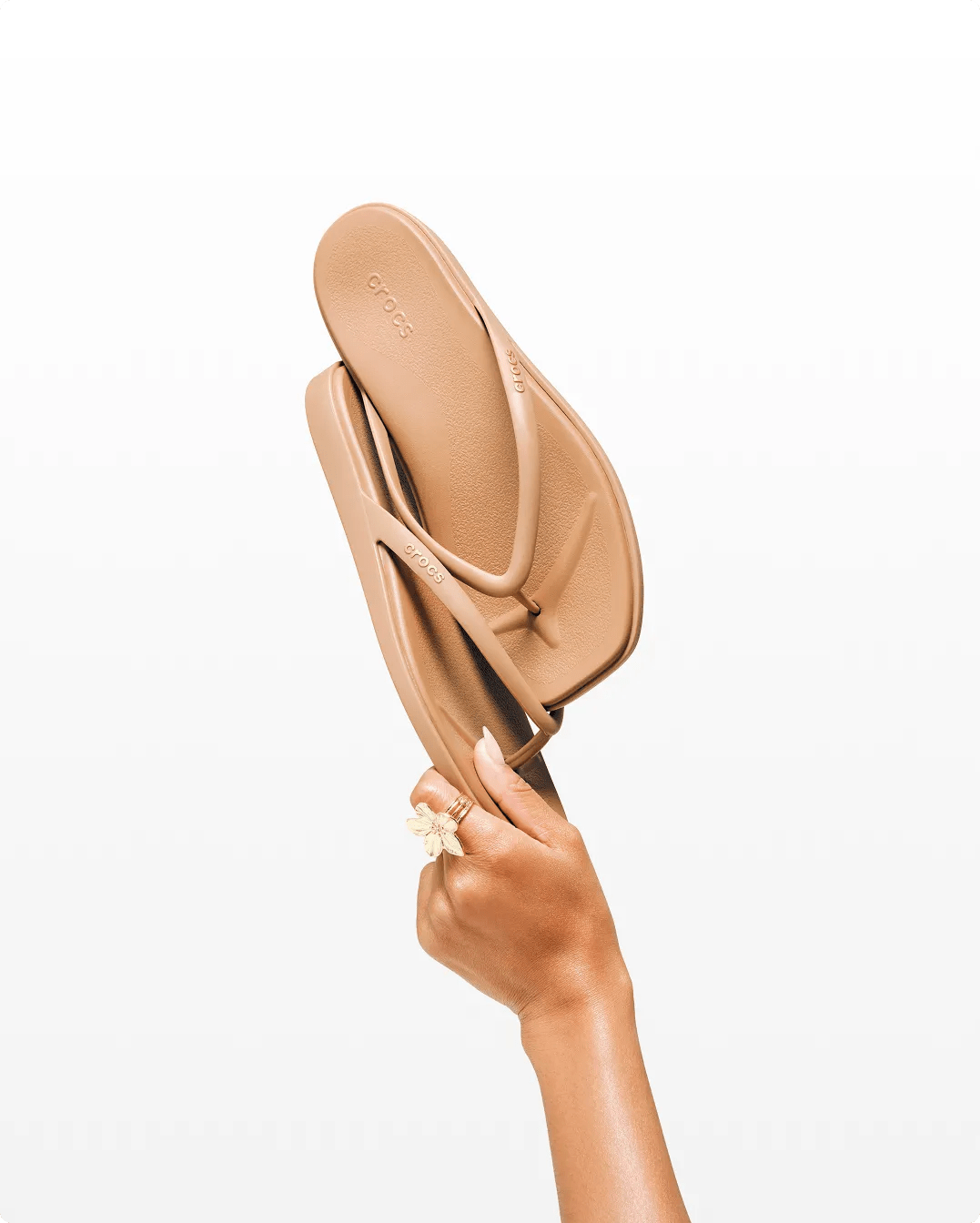 Featuring women's flip flops.