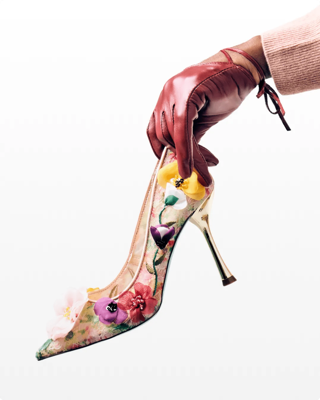 Featuring women's textured heels.