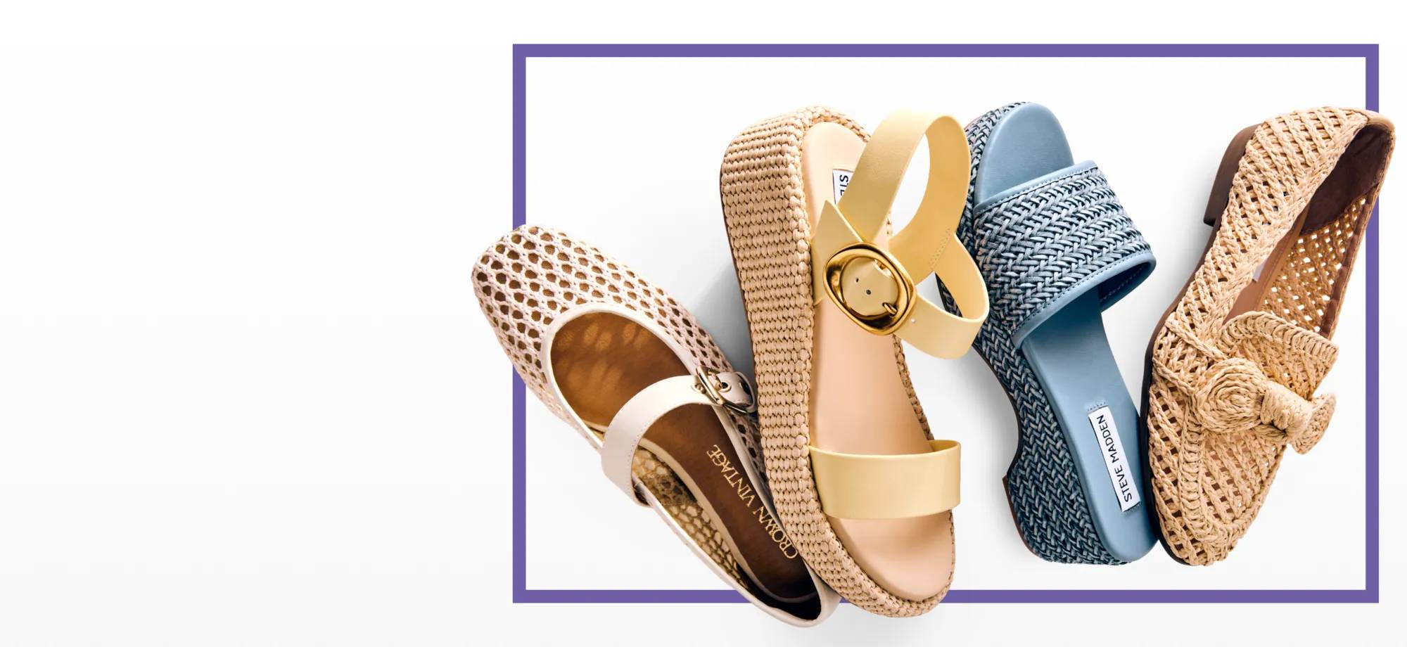 Featuring an assortment of natural detail style women's shoes.
