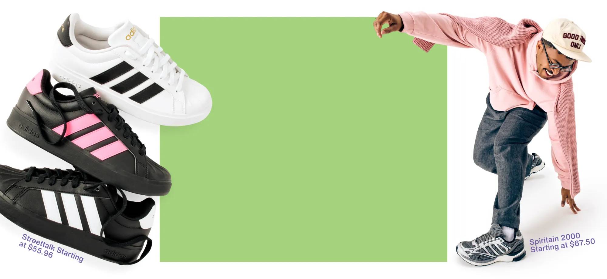 Featuring an assortment of athletic sneakers from adidas.