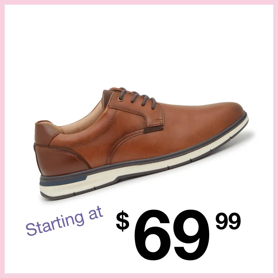 Featuring a men's dress shoe.
