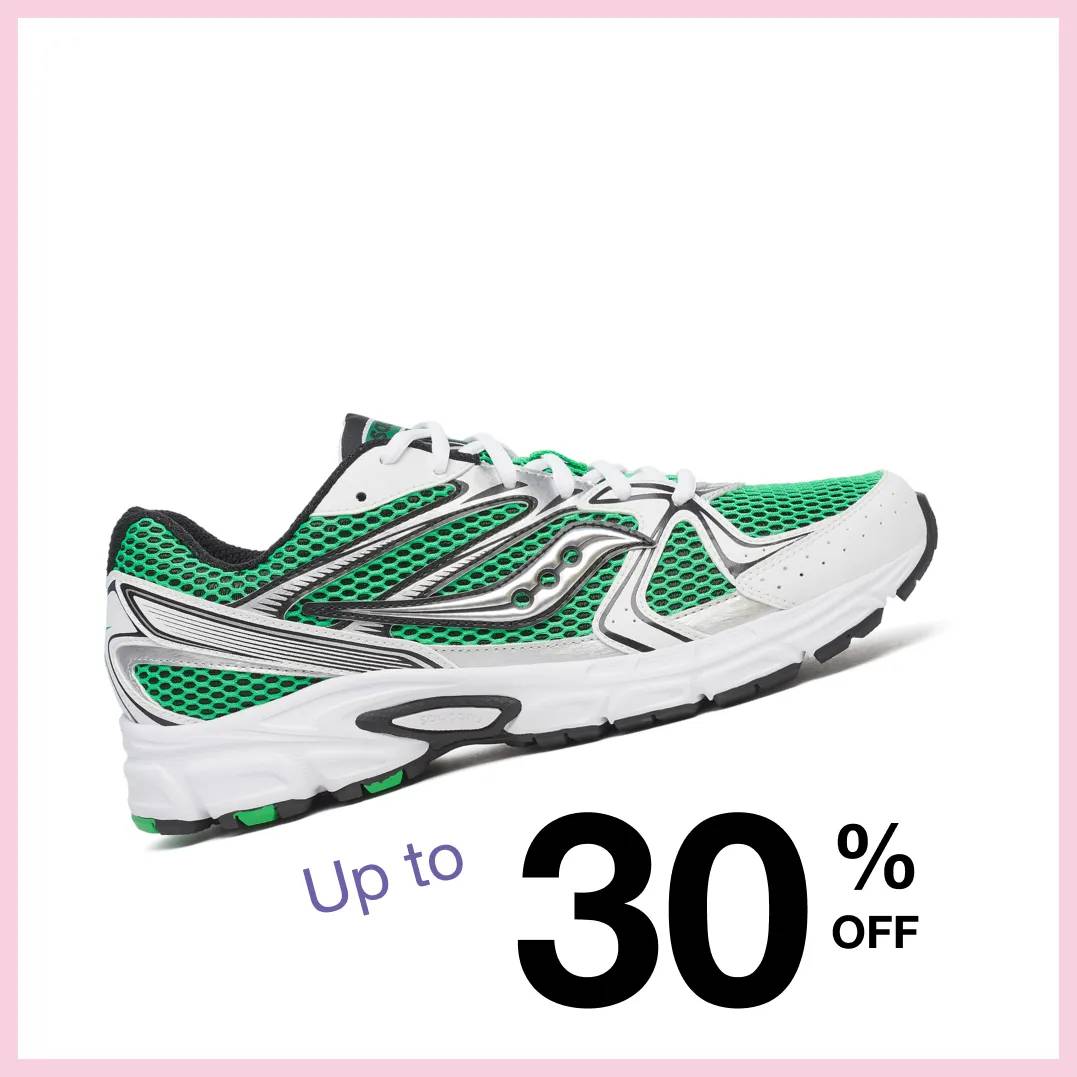 Featuring a green and black men's sneaker.