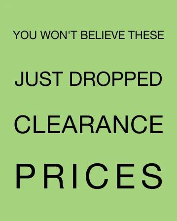 Even better clearance deals